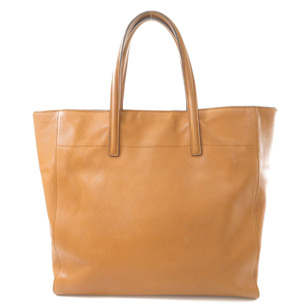Prada leather Tote Triple Saffiano caramel Soft Brown tan Pocket